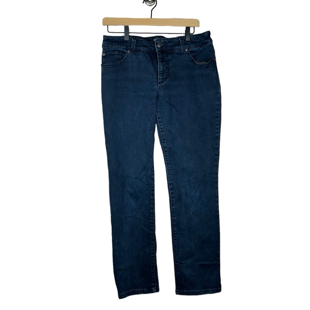 Chicos So Slimming Dark Wash Straight Leg Jeans Size 1 Short (Size 8)